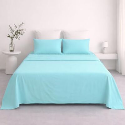 Ruggeri Completo Letto 100% Morbida Microfibra di Alta Qualità 2 Federe 50x80cm + 1 Lenzuolo con Angoli 170x200cm + 1 Lenzuolo Sopra 240x280cm Collezione Beat (Azzurro, Matrimoniale) Ruggeri Completo Letto 100% Morbida Microfibra di Alta Qualità 2 Federe 50x80cm + 1 Lenzuolo con Angoli 170x200cm + 1 Lenzuolo Sopra 240x280cm Collezione Beat (Azzurro, Matrimoniale)