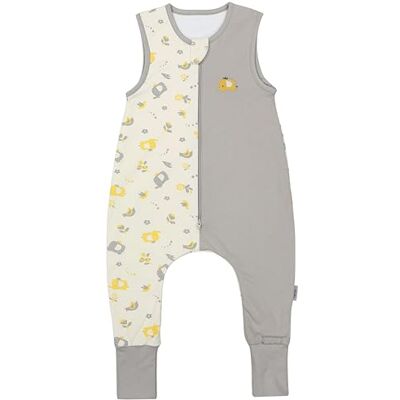 TupTam Sacco Nanna con Piedini – Sacco Nanna Neonato Estivo 0.5 TOG, Cotone OEKO-TEX, Elefante_grigio_giallo, 68-74 TupTam Sacco Nanna con Piedini – Sacco Nanna Neonato Estivo 0.5 TOG, Cotone OEKO-TEX, Elefante_grigio_giallo, 68-74