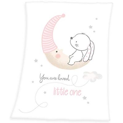 Herding Coperta in Pile per Bambini, Coniglietto, 75 x 100 cm, Poliestere, Bianco Herding Coperta in Pile per Bambini, Coniglietto, 75 x 100 cm, Poliestere, Bianco