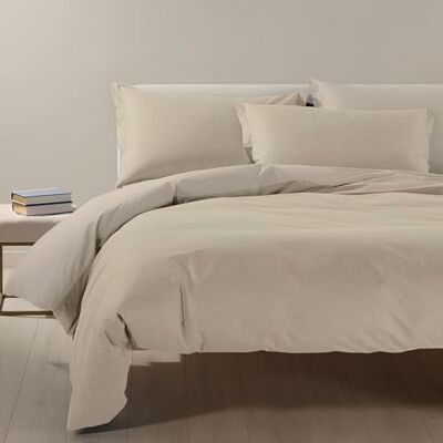 Caleffi 69654 Cotone Bicolor Completo Copripiumino per Matrimoniale Letto, Naturale Caleffi 69654 Cotone Bicolor Completo Copripiumino per Matrimoniale Letto, Naturale
