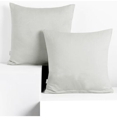 DecoKing Set di 2 federe 50 x 50 * 2 cm, jersey 100% cotone pettinato, chiusura a cerniera Argento Amber DecoKing Set di 2 federe 50 x 50 * 2 cm, jersey 100% cotone pettinato, chiusura a cerniera Argento Amber