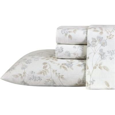 Laura Ashley Home Set di lenzuola per letto matrimoniale, in flanella di cotone, spazzolato per una maggiore morbidezza e comfort (Fawna, Queen) Laura Ashley Home Set di lenzuola per letto matrimoniale, in flanella di cotone, spazzolato per una maggiore morbidezza e comfort (Fawna, Queen)