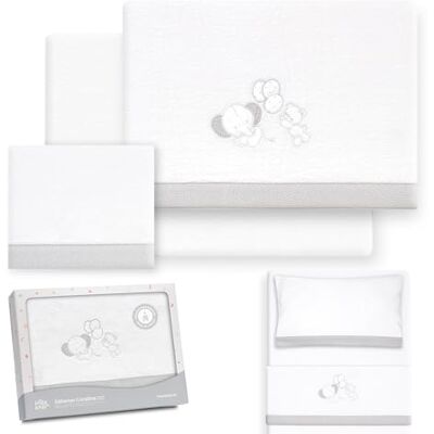 Interbaby Set lenzuola minicla 50 x 80 poliestere 100% lenzuolo per lettino per neonati corallina, caldo Include lenzuolo inferiore, piano e federa per cuscino ideale inverno elefante globo Interbaby Set lenzuola minicla 50 x 80 poliestere 100% lenzuolo per lettino per neonati corallina, caldo Include lenzuolo inferiore, piano e federa per cuscino ideale inverno elefante globo