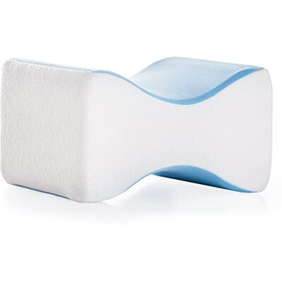 Linenspa cuscino per ginocchia ergonomico in gel di Memory Foam – cuscino gambe per chi dorme su un lato Linenspa cuscino per ginocchia ergonomico in gel di Memory Foam – cuscino gambe per chi dorme su un lato