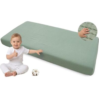 Medi Partners Lenzuola Lettino Neonato 60x120-100% Cotone Mussole Lenzuolo con Angoli Culla Coprimaterasso fitted Materassino Sheet Letto Bambino Lenzuolino (Oliva) Medi Partners Lenzuola Lettino Neonato 60x120-100% Cotone Mussole Lenzuolo con Angoli Culla Coprimaterasso fitted Materassino Sheet Letto Bambino Lenzuolino (Oliva)