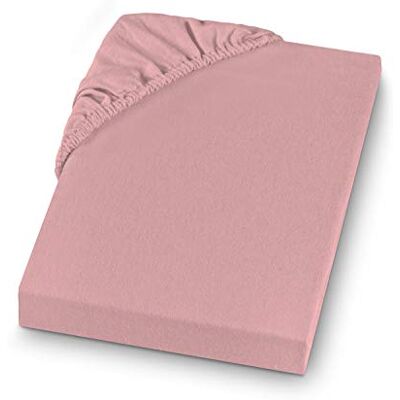 SETEX - GOTS Feinbiber Spannbettlaken - 100x200 cm - rosa - 30 cm - Fitted sheet SETEX - GOTS Feinbiber Spannbettlaken - 100x200 cm - rosa - 30 cm - Fitted sheet