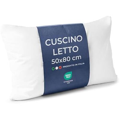 Caleffi Cuscino Letto, Guanciale Microfibra 50x80 cm, Sfoderabile Lavabile morbido e traspirante, federa removibile, per dormire, guanciale matrimoniale una piazza e mezza Caleffi Cuscino Letto, Guanciale Microfibra 50x80 cm, Sfoderabile Lavabile morbido e traspirante, federa removibile, per dormire, guanciale matrimoniale una piazza e mezza