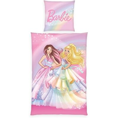 Herding , Biancheria da Letto Barbie, Federa Circa 80 x 80 cm, Copripiumino Circa 135 x 200 cm, Con Cerniera e Motivo Reversibile, 100% Cotone/Renforcé Herding , Biancheria da Letto Barbie, Federa Circa 80 x 80 cm, Copripiumino Circa 135 x 200 cm, Con Cerniera e Motivo Reversibile, 100% Cotone/Renforcé