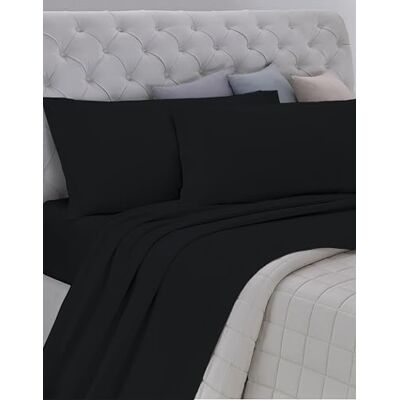 GEMITEX Completo Letto Cotone In, 100% COTONE, Traspirante, Privo di Sostanze Nocive, Qualità Certificata STANDARD 100 by OEKO-TEX "Fiducia nel Tessile", MATRIMONIALE, COL. NERO, Designed in Italy GEMITEX Completo Letto Cotone In, 100% COTONE, Traspirante, Privo di Sostanze Nocive, Qualità Certificata STANDARD 100 by OEKO-TEX "Fiducia nel Tessile", MATRIMONIALE, COL. NERO, Designed in Italy