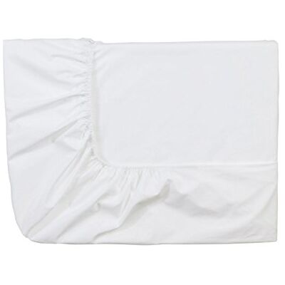 Lenzuolo sopra in satin di cotone ESSIX - Bianco 180 x 200 cm Lenzuolo sopra in satin di cotone ESSIX - Bianco 180 x 200 cm