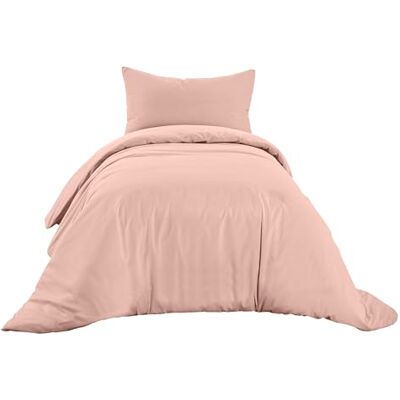Ruggeri Set Lenzuola Copripiumino Singolo, Cotone, Rosa Ruggeri Set Lenzuola Copripiumino Singolo, Cotone, Rosa