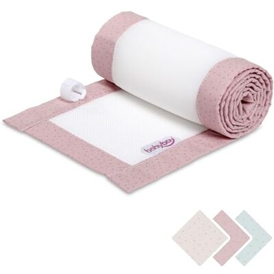babybay Paracolpi 3D Mesh Royal, adatto per modello Original, pois rosa glitter oro babybay Paracolpi 3D Mesh Royal, adatto per modello Original, pois rosa glitter oro
