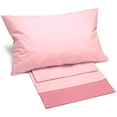 Caleffi 73115 Cotone Bikolor Copriletto Lenzuola per Piazza e Mezza Letto, Corallo Caleffi 73115 Cotone Bikolor Copriletto Lenzuola per Piazza e Mezza Letto, Corallo