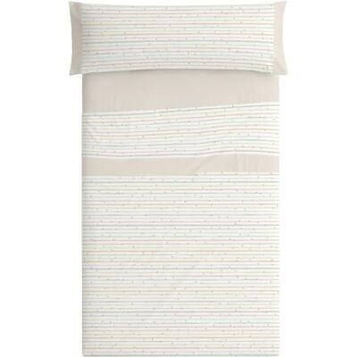 Blanco Set di Lenzuola, Cotone, 50% Poliestere, Beige, Ancho de 135 Blanco Set di Lenzuola, Cotone, 50% Poliestere, Beige, Ancho de 135