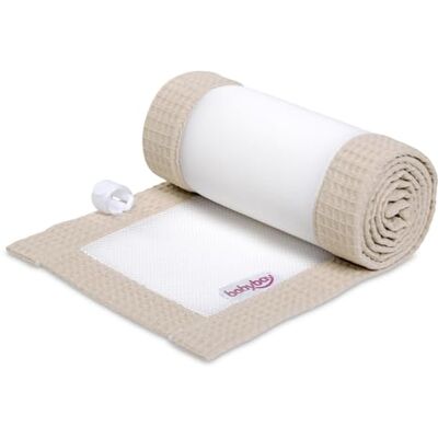 babybay Paracolpi 3D in rete piqué a nido d'ape, adatto per modello Maxi, Boxspring, Comfort e Comfort Plus, sabbia babybay Paracolpi 3D in rete piqué a nido d'ape, adatto per modello Maxi, Boxspring, Comfort e Comfort Plus, sabbia