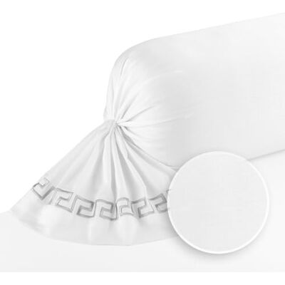 Pure Federa per cuscino cervicale per letto – Rivestimento in raso di cotone biologico al 100%, 43 x 210 cm, a 200 fili, 120 g/m², morbida, facile da stirare, certificata Oeko-TEX, Céleste Pure Federa per cuscino cervicale per letto – Rivestimento in raso di cotone biologico al 100%, 43 x 210 cm, a 200 fili, 120 g/m², morbida, facile da stirare, certificata Oeko-TEX, Céleste