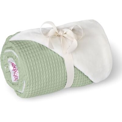 babybay Coperta a nido d'ape, 75 x 100 cm, verde giada babybay Coperta a nido d'ape, 75 x 100 cm, verde giada