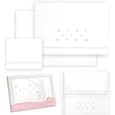 Interbaby Set lenzuola minicla 50 x 80 cotone 100% lenzuola per lettino Include lenzuolo inferiore, piano di lavoro e federa per cuscino Ideale per primavera, estate stella luna multicolore Interbaby Set lenzuola minicla 50 x 80 cotone 100% lenzuola per lettino Include lenzuolo inferiore, piano di lavoro e federa per cuscino Ideale per primavera, estate stella luna multicolore