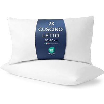 Caleffi Cuscini Letto per Dormire Cuscino Letto da 2 Pezzi Guanciale Comodo e Traspirante Cuscino per Dormire Made in Italy Coppia Cuscini Letto 50x80 cm Caleffi Cuscini Letto per Dormire Cuscino Letto da 2 Pezzi Guanciale Comodo e Traspirante Cuscino per Dormire Made in Italy Coppia Cuscini Letto 50x80 cm