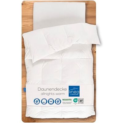 linea by Böhmerwald allnights Coperta morbida, calda, 100% piume e piumino, anallergica, lavabile fino a 60 °C, prodotta in Germania, 135 x 200 cm linea by Böhmerwald allnights Coperta morbida, calda, 100% piume e piumino, anallergica, lavabile fino a 60 °C, prodotta in Germania, 135 x 200 cm
