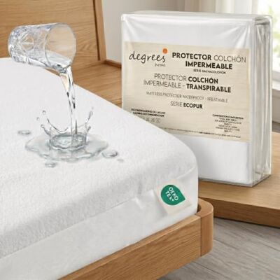 Degrees home Ecopur – Coprimaterasso Matrimoniale Impermeabile 100% Cotone (150x190/200) – Proteggi Materasso Traspirante Tipo Lenzuolo con Angoli, Certificato Oeko-Tex, Lavabile a 60°C, Altezza 30 cm Degrees home Ecopur – Coprimaterasso Matrimoniale Impermeabile 100% Cotone (150x190/200) – Proteggi Materasso Traspirante Tipo Lenzuolo con Angoli, Certificato Oeko-Tex, Lavabile a 60°C, Altezza 30 cm