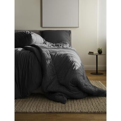 Bierbaum Biancheria da letto 4135, in jersey melange tinta unita, disegnata in Germania, antracite 10, 135 x 200 + 80 x 80 cm Bierbaum Biancheria da letto 4135, in jersey melange tinta unita, disegnata in Germania, antracite 10, 135 x 200 + 80 x 80 cm