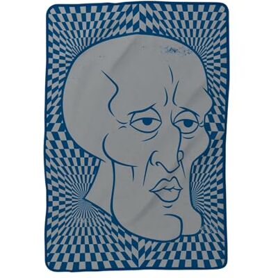 Franco Spongebob Squarepants Handsome Squidward Bedding Coperta in micro raschel, 157,5 x 228,6 cm, prodotto con licenza ufficiale, da collezione Franco Spongebob Squarepants Handsome Squidward Bedding Coperta in micro raschel, 157,5 x 228,6 cm, prodotto con licenza ufficiale, da collezione