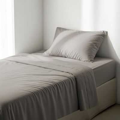 Ruggeri Completo Letto Matrimoniale 100% Morbida Microfibra di Alta Qualità Federe + 1 Lenzuolo con Angoli + 1 Lenzuolo Sopra Collezione Everyday (Grigio, Singolo) Ruggeri Completo Letto Matrimoniale 100% Morbida Microfibra di Alta Qualità Federe + 1 Lenzuolo con Angoli + 1 Lenzuolo Sopra Collezione Everyday (Grigio, Singolo)
