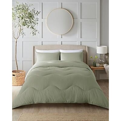 Night Lark Piumone senza copertura Collezione Seersucker Biancheria da letto morbida al tatto di lusso Lavabile in lavatrice ipoallergenico (verde oliva, 10,5 Tog King) Night Lark Piumone senza copertura Collezione Seersucker Biancheria da letto morbida al tatto di lusso Lavabile in lavatrice ipoallergenico (verde oliva, 10,5 Tog King)
