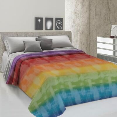 PENSIERI DELICATI Copriletto Matrimoniale 260 x 280 cm, Telo Singolo 100% Cotone Pique, Ideale Come Telo Arredo, Coperta Salva Letto 2 Piazze, Fantasia Arcobaleno Multicolor, 100% Made in Italy PENSIERI DELICATI Copriletto Matrimoniale 260 x 280 cm, Telo Singolo 100% Cotone Pique, Ideale Come Telo Arredo, Coperta Salva Letto 2 Piazze, Fantasia Arcobaleno Multicolor, 100% Made in Italy