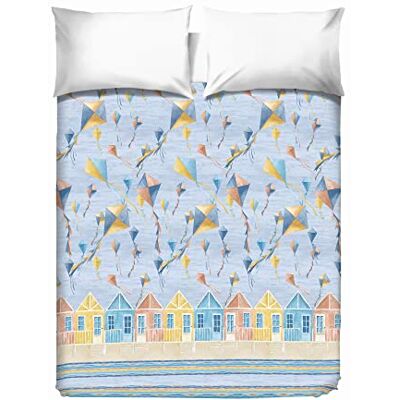 PENSIERI DELICATI Copriletto 220 x 280 cm, Solo 100% Cotone Pique, Ideale come Decorazione, Coperta Salva Solo Maxi, Fantasia Barili Azure 100% Made in Italy PENSIERI DELICATI Copriletto 220 x 280 cm, Solo 100% Cotone Pique, Ideale come Decorazione, Coperta Salva Solo Maxi, Fantasia Barili Azure 100% Made in Italy