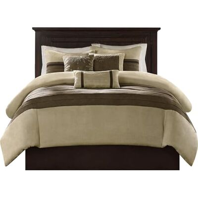 Madison Park Biancheria da letto alternativa per tutte le stagioni, federa coordinata, cuscino decorativo, poliestere, naturale, regina Madison Park Biancheria da letto alternativa per tutte le stagioni, federa coordinata, cuscino decorativo, poliestere, naturale, regina