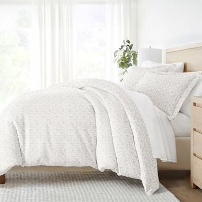 Linen Market Set di copertine, cotone, Burst of Vines Grigio Chiaro, Twin XL Linen Market Set di copertine, cotone, Burst of Vines Grigio Chiaro, Twin XL