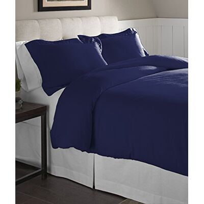 Pointehaven Set Copripiumino Oversize in Flanella, Letto Matrimoniale, Blu Navy, in Cotone Pointehaven Set Copripiumino Oversize in Flanella, Letto Matrimoniale, Blu Navy, in Cotone