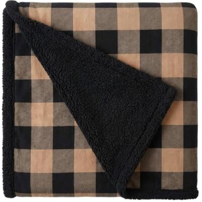 Eddie Bauer Coperta reversibile, in flanella sherpa, motivo scozzese di bufalo, decorazione per la casa per tutte le stagioni (plaid beige, copriletto) Eddie Bauer Coperta reversibile, in flanella sherpa, motivo scozzese di bufalo, decorazione per la casa per tutte le stagioni (plaid beige, copriletto)