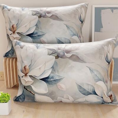 PETTI Artigiani Italiani Coppia di Federe Cuscino Letto 50x80 cm, Federa in Microfibra Anallergica, Set Due Fodere Copricuscino Matrimoniale Fantasia Floreale, 100% Made in Italy PETTI Artigiani Italiani Coppia di Federe Cuscino Letto 50x80 cm, Federa in Microfibra Anallergica, Set Due Fodere Copricuscino Matrimoniale Fantasia Floreale, 100% Made in Italy