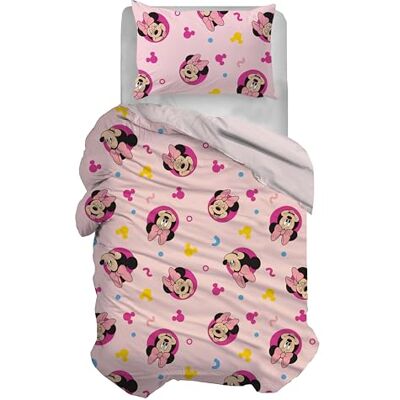 HERMET Minnie Topolina - Set Copripiumino Disney - 100% Cotone HERMET Minnie Topolina - Set Copripiumino Disney - 100% Cotone