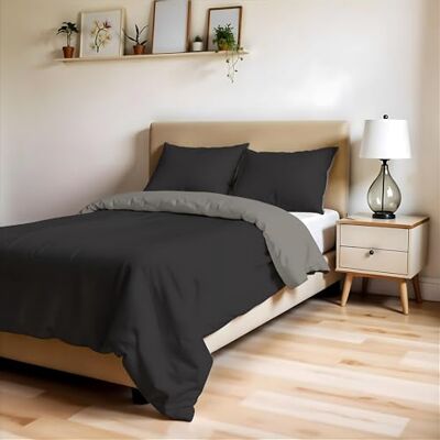 Italian Bed Linen Copripiumino Piazza e Mezza, Tinta Unita DoubleFace, Parure Copripiumino ZOE, con Sacco Piumone 200x200cm con patella 50cm + coppia federe 50x80cm CIOCCOLATO/SABBIA Italian Bed Linen Copripiumino Piazza e Mezza, Tinta Unita DoubleFace, Parure Copripiumino ZOE, con Sacco Piumone 200x200cm con patella 50cm + coppia federe 50x80cm CIOCCOLATO/SABBIA