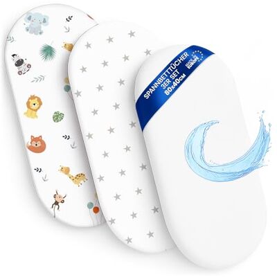 Totsy Baby Lenzuola con angoli per passeggino Set di 3: 40x80 cm 2 lenzuola + 1 coprimaterasso impermeabile Accessori per lettino per culla co-sleeping carrozzina 40 x 80 Totsy Baby Lenzuola con angoli per passeggino Set di 3: 40x80 cm 2 lenzuola + 1 coprimaterasso impermeabile Accessori per lettino per culla co-sleeping carrozzina 40 x 80