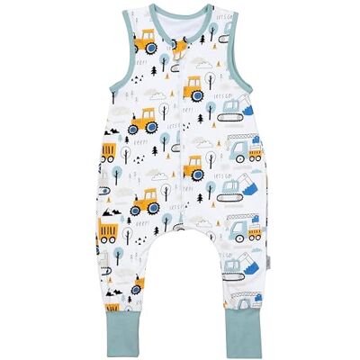 TupTam Sacco Nanna con Piedini – Sacco Nanna Neonato Estivo 0.5 TOG, Cotone OEKO-TEX, Escavatore da cantiere trattore Caterpillar Light Petrol Yellow, 116-122 TupTam Sacco Nanna con Piedini – Sacco Nanna Neonato Estivo 0.5 TOG, Cotone OEKO-TEX, Escavatore da cantiere trattore Caterpillar Light Petrol Yellow, 116-122