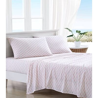 Tommy Bahama Collezione di percalle Set di lenzuola 100% cotone, croccante e fresco, leggero e traspirante, per letto king size, fenicotteri Tommy Bahama Collezione di percalle Set di lenzuola 100% cotone, croccante e fresco, leggero e traspirante, per letto king size, fenicotteri