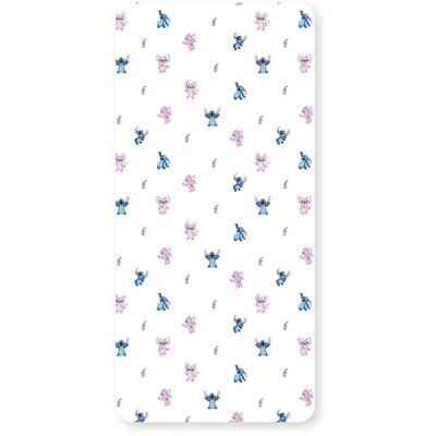 Disney Lilo and Stitch Lenzuolo con angoli per letto singolo, design freddo con Stitch e Angel, progettato per letti singoli, in morbido poliestere con bordo elastico, perfetto per la camera dei Disney Lilo and Stitch Lenzuolo con angoli per letto singolo, design freddo con Stitch e Angel, progettato per letti singoli, in morbido poliestere con bordo elastico, perfetto per la camera dei