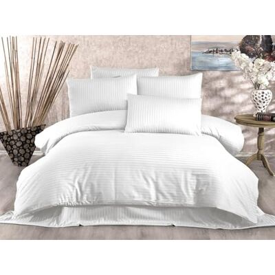 Set copripiumino singolo Lilyum Bianco - Set di biancheria Set copripiumino singolo Lilyum Bianco - Set di biancheria