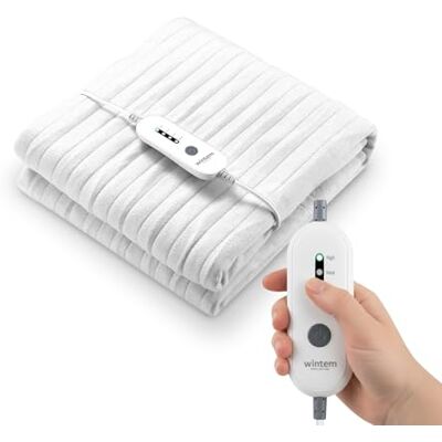 Wintem Comfy+, Coprimaterasso Scaldaletto Singolo 150x80 cm Termico, Coperta Termica elettrica con 4 livelli di temperatura, Termocoperta Wintem Comfy+, Coprimaterasso Scaldaletto Singolo 150x80 cm Termico, Coperta Termica elettrica con 4 livelli di temperatura, Termocoperta