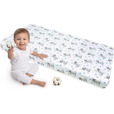 Medi Partners Lenzuola Lettino Neonato 60x120-100% Cotone Lenzuolo con Angoli Culla Coprimaterasso fitted Materassino Sheet Letto Bambino Lenzuolino (Blu Orsacchiotto) Medi Partners Lenzuola Lettino Neonato 60x120-100% Cotone Lenzuolo con Angoli Culla Coprimaterasso fitted Materassino Sheet Letto Bambino Lenzuolino (Blu Orsacchiotto)