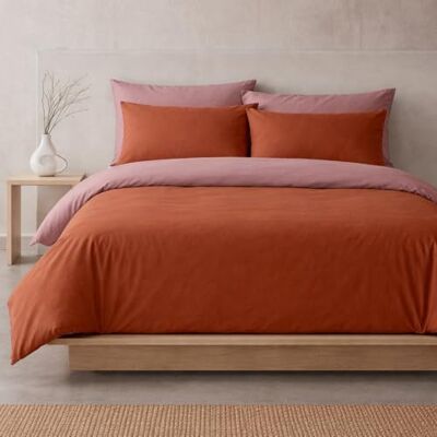 Sono a casa Set Copripiumino Matrimoniale Microfibra Federe e Sacco, Rosso Sono a casa Set Copripiumino Matrimoniale Microfibra Federe e Sacco, Rosso