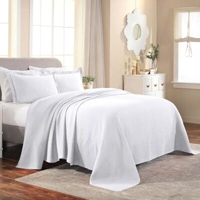 Superior Copriletto, Cotone, Bianco 03, Queen Size Superior Copriletto, Cotone, Bianco 03, Queen Size