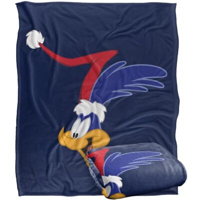 LOGOVISION Looney Tunes Road Runner Santa Hat Coperta super morbida al tatto setoso – 152 x 127 cm LOGOVISION Looney Tunes Road Runner Santa Hat Coperta super morbida al tatto setoso – 152 x 127 cm