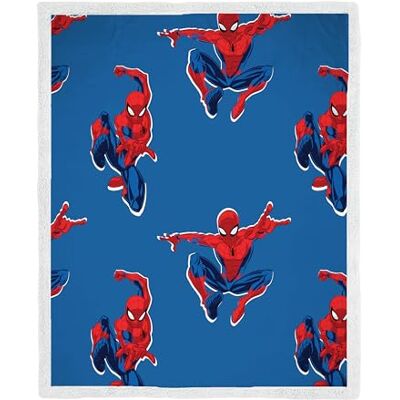 Disney Coperta in pile con rivestimento in sherpa con licenza ufficiale Spiderman, coperta super morbida e calda Design Zap Perfetta per casa, pigiama party e campeggio 100 x 150 cm Disney Coperta in pile con rivestimento in sherpa con licenza ufficiale Spiderman, coperta super morbida e calda Design Zap Perfetta per casa, pigiama party e campeggio 100 x 150 cm