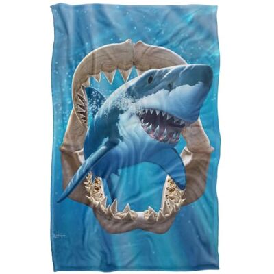 LOGOVISION Shark Hunting Coperta super morbida al tatto setoso – 91 x 147 cm LOGOVISION Shark Hunting Coperta super morbida al tatto setoso – 91 x 147 cm